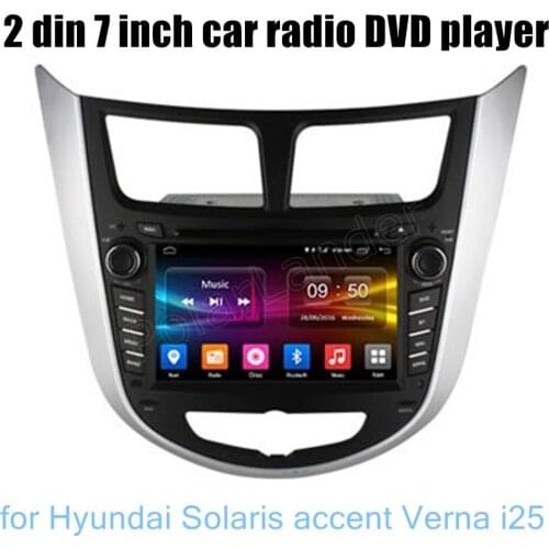Quad Core Android 6.0 Car DVD player for Hyundai Solaris accent Verna i25 steering wheel control 4G LTE Network