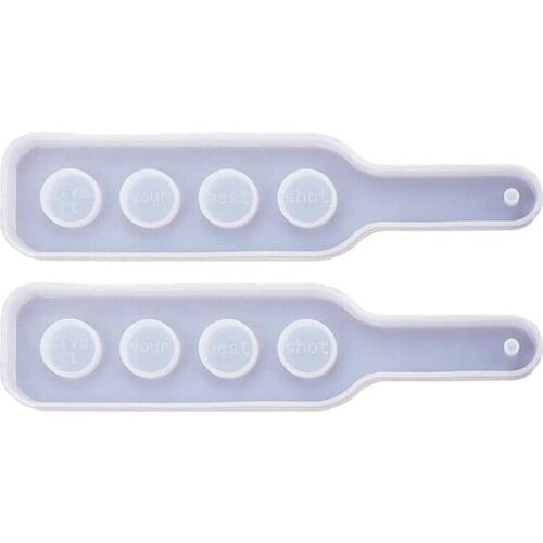 Beer Tray Resin Molds 2 Pcs Silicone Casting Molds for DIY Beer Sampler Paddle Shot Glass Serving Tray Home Decor