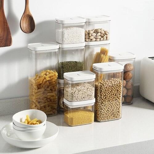 Airtight Food Storage Containers Plastic Cereal Containers with Easy Lock Lids for Kitchen Pantry Organization
