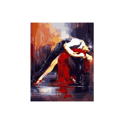 MaHuaf-X888 lovers Latin dance painting DIY oil painting by numbers on canvas hand painted picture 40x50cm Framed for home decor
