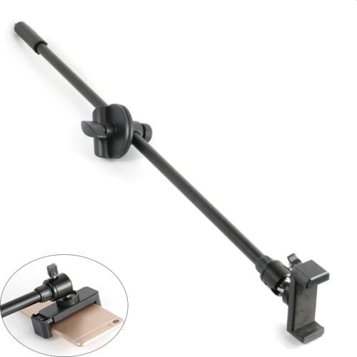 Microphone Crossbar Stand Cradle Head Mount Phone Clip Tripod Pole Accessories 3/8 Screw Holder Top Microphone Bracket Kit