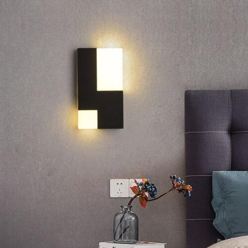 Indoor Acrylic Wall Lamp AC85-265V 12W LED Wall Mounted Sconce Warm White Cold White For Bedroom Living Room Corridor Stairs