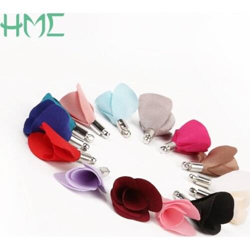Hot Selling Suede Flower Tassel Charm Pendant fit Earring Necklace Keychain Accessories for DIY Jewelry Making Findings