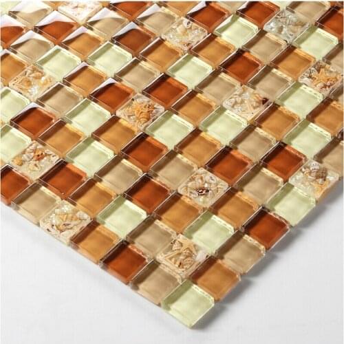 Sea Shell Crystal Glass moisac glass mosaic tile wall tile bathroom tile swimming pool wallpaper