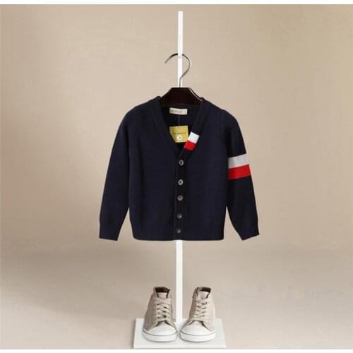 New Baby Boys Sweater Clothes Kids Cotton Coat Autumn Long Sleeve Solid Color Children Clothing Toddler Boys Sweater Cotton