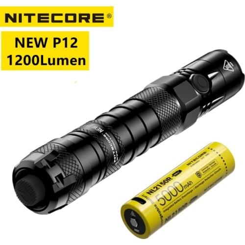 Original NITECORE P12 Tactical Flashlight 1000 Lumen 7 Lighting Modes Supre Bright CREE XP-L HD V6 LED Self-defense Flashlight