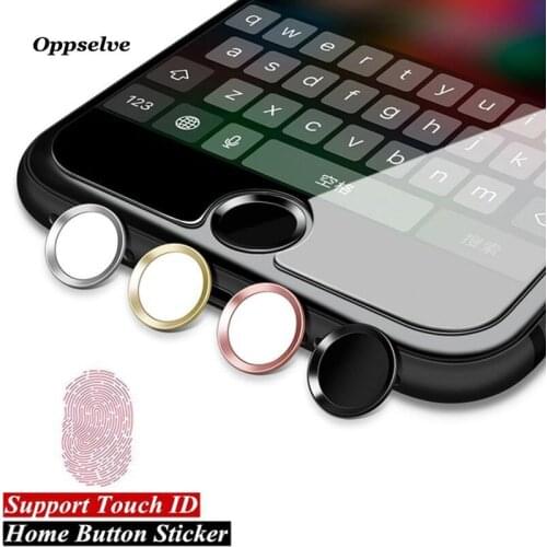Oppselve Universal Home Button Sticker For iPhone 8 7 6S 6 Plus 5 5s SE Aluminum Touch ID Anti Sweat Protector For iPad Air iPod