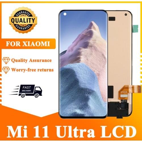 Original 6.81'' Replacement For Xiaomi Mi 11 Ultra LCD Display Touch Screen Digitizer Assembly For Xiaomi 11 Ultra M2102K1G LCD