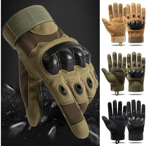 Military Tactical Full Finger Men Gloves Touch Screen Paintball Airsoft Hard Knuckle Outdoor Climbing Riding Army Combat Gloves