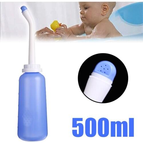 Portable Handheld Pregnant Bidet Plastic Press Hygiene Bidet For Personal Feminine Cleaning Elbow Head Spray Washer Bottle 500ml