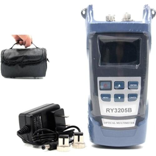 Handheld RY3205B -70~+10dbm Fiber optical power meter red light machine and 10MW Optical Laser Light Source Free shipping