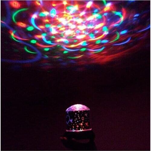 Generic Colorful Romantic Sky Star Master Projection Lamp Starry LED Rotating Nightlight Kids Bedroom Bed Light Gift