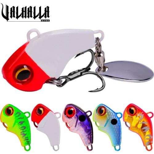 VALHALLA 50PCS VIB Crankbait Fishing Lure 6-10-15-21-28g Vibratio Metal Spoon Jig Spinner Hard Baits for Bass Trout Pesca Tackle