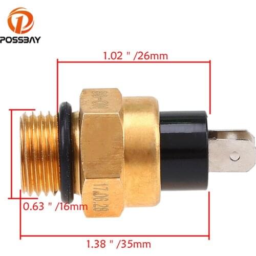 POSSBAY M16/16mm Motorcycle Radiator Cooling Fan Thermo Switch Sensor for Benelli Motorcycle Accessories Cafe Racer