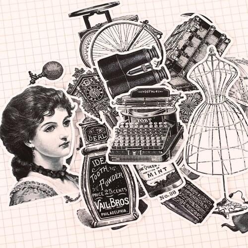 Vintage Stickers Crafts And Scrapbooking stickers kids toys book Decorative sticker DIY Stationery
