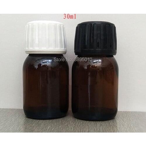 Amber Essential Oil Refillable Bottle Pot 30ml Cosmetic Cream Travel Container F1103