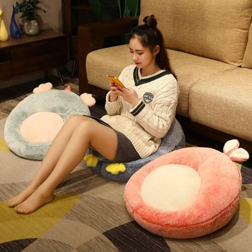1PC New Soft Chair Pillow Animal Seat Cushion Stuffed Plush Sofa Indoor Floor Home Chair Decor Winter Children Girls Gift