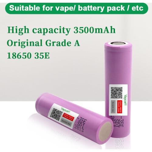 100% Original Li Ion Battery 18650 35E 3500mAh 10A 3.7V High Power Rechargeable Lithium batteries For Flashlight Power Tools