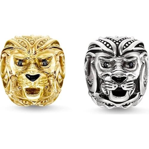 2018 Black Zirconia Eyes Lion Head Beads, Most Fashion DIY Karma Beads for Jewelry Making Fit Necklaces Bracelets for Women Men