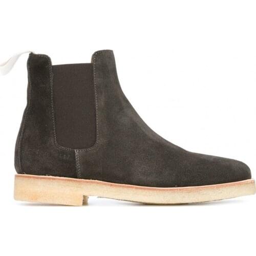 British Autumn Winter Slip On Platform Boots Men Handmade Luxury Brand Round Toe Wedding Chelsea Boots Vintage Motorcycle Boots