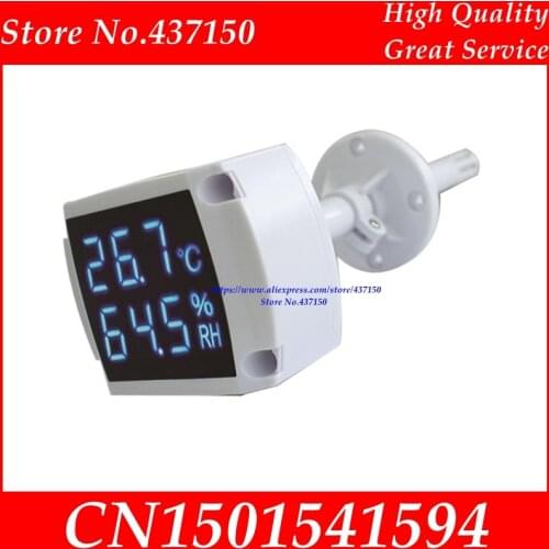 DUCT Pipeline Temperature and humidity transmitter sensor industrial-grade digital display current 4-20ma 0-10V RS485 output led
