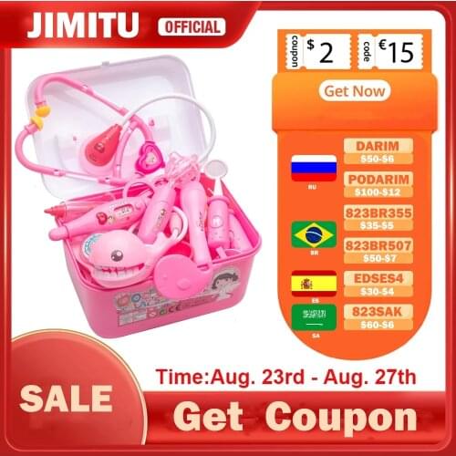 Children Doctor Toy Set Girl Simulation Nurse Role Play Games Kid Doctor Costume Stethoscope Home Medical Plastic Kit Unisex