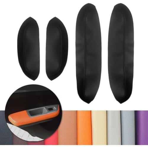 For Suzuki Swift 2005 2006 2007 2008 2009 2010 2011 2012 4Pcs/set Car Door Handle Armrest Panel Microfiber Leather Cover Decor