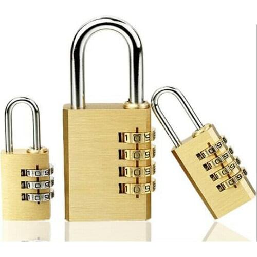 Door Lock Padlock Cerradura Puerta Digits Number Mini Padlock Brass Combination Lock Password Lock Password Code Locker#W