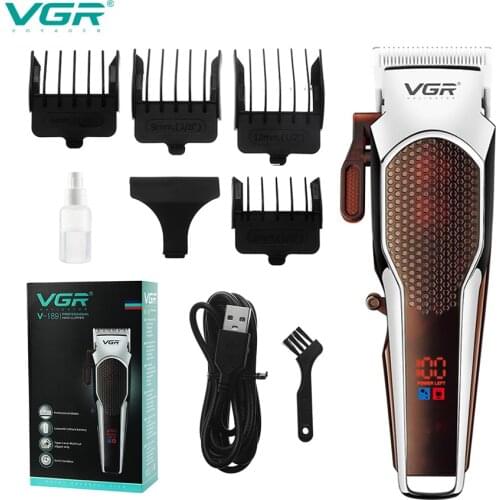 VGR Electric Hair clipper Rechargeable Breard Trimmer Cordless Shaver Trimmer Blade Men BarberProfessional Hair Clipper