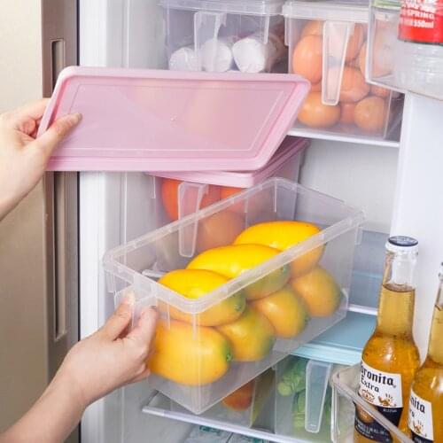 Food Vegetable Storage Container Kitchen Storage Box PP Fresh-keeping Storage Organizer Refrigerator Storage Boxes with Lid 5L