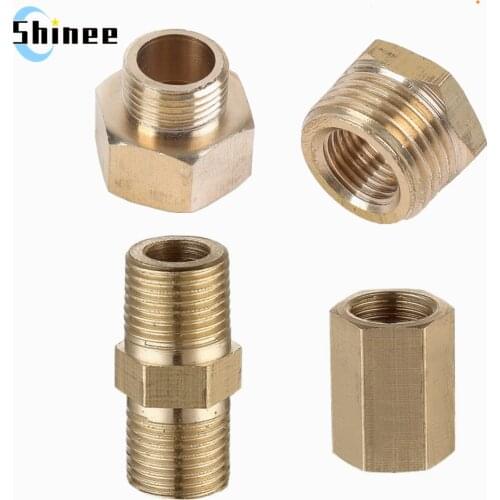 Brass Pipe Hex Nipple Fitting Quick Coupler Adapter 1/8 1/4 3/8 1/2 3/4 1 BSP Adapter Fitting Reducing Hexagon Bush Bushing