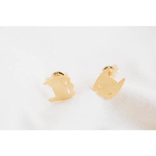 Fashion bat stud earrings
