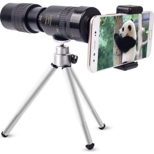 10-300x40mm Super Telephoto Zoom Monocular Telescope High-power HD Mobile Phone Camera Telescope Focuser Hunting Telescope