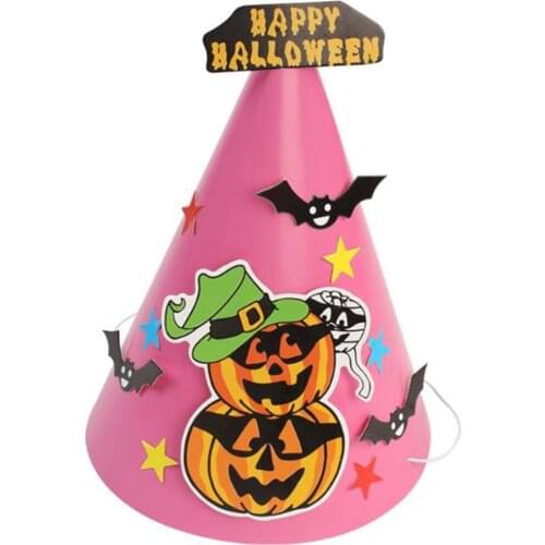 New Boy Girl Kids Children DIY Halloween Hat Witch Wizard Hat Stars Fancy Magician Caps Halloween Costumes Free Drop Shipping