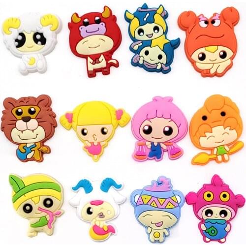 New Arrival 1pcs for Constellation shoe charms Wristbands Accessories PVC Backpack Jibz For Croc