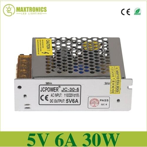 Wholesale price Best quality 5V 6A 30W Switching Power Supply Driver for LED Strip AC 110-220V Input to DC 5V