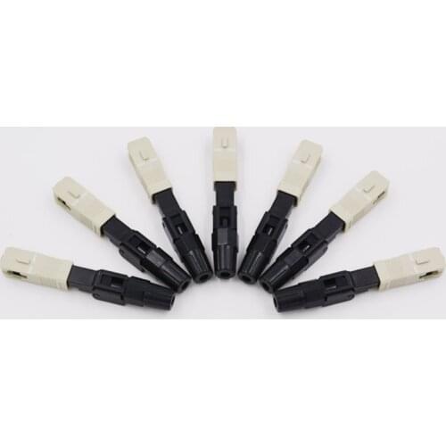 100 PCS FTTH SC/UPC Multi Mode Optical Fiber Fast Connector Embedded SC MM Fiber Optic Quick Connectors 50/125 Factory Price