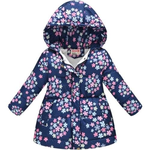 Kids Baby Girls Fashion Snowflake Print Coat Winter Warm Long Sleeve Hooded Coat for Kids Girls 2020 New