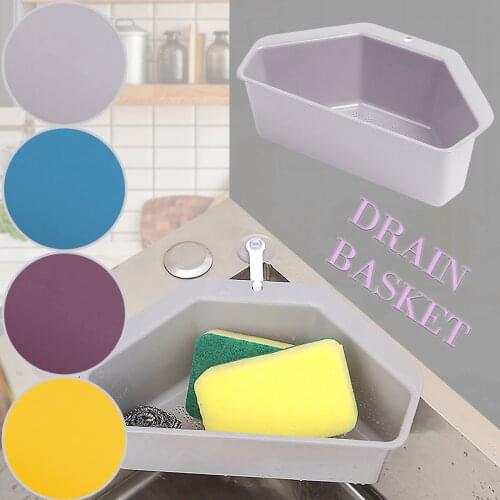 Kitchen Triangular Sink Strainer Drain Leaking Basket Triangular Kitchen Waste Leaking Basket Sink Shelf Drainer Basket Tools