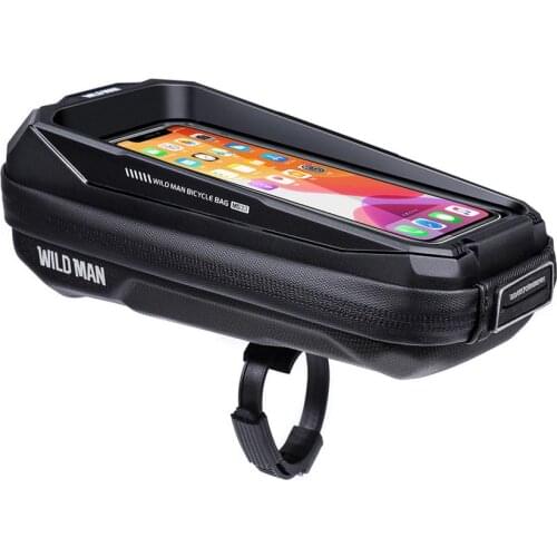 Bike Phone Holder Bag Front Handlebar Phone Bag With Touch Screen EVA Rainproof Hard Shell Handlebar Bag Cycling Accessories