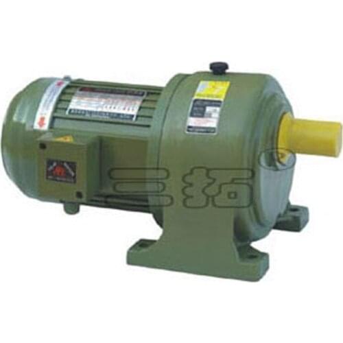 0.4kW 1/2HP AC 220V 380V 3-phases Medium geared motor Low speed Large torque Horizontal installing for Industrial Stir Mixing