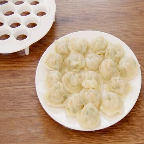 1 Pcs Design Home Kitchen DIY Eco Friendly Fast Make Dumplings Tools Pasty Machine Plastic 19 Holes Mould Accessories