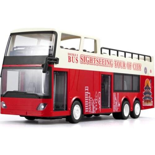 2.4GHZ Radio controlled car Rc Double-decker bus 1/20 Remote control tour bus 6CH