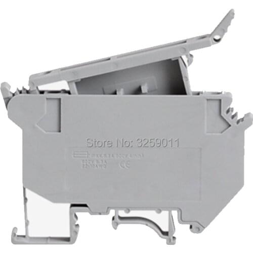 50PCS Suyep Contact Type UK 600VAC 4mm Grey Fuse Modular Terminal Block UK5-HESI