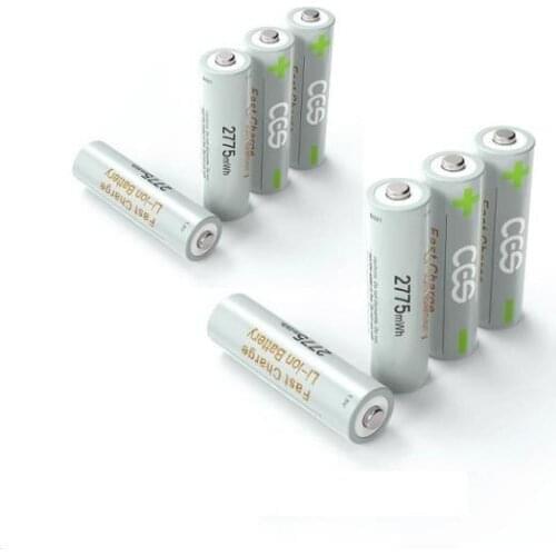 High capacity 8pcs 1.5V AA li-ion Battery 2775mwh li-polymer Gamepad Razor Battery