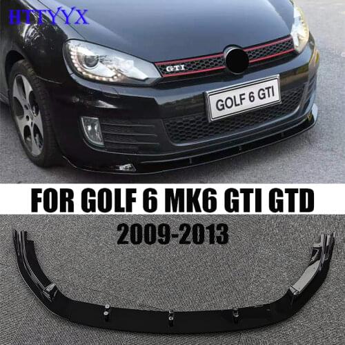 Car Front Bumper Splitter Lip Diffuser Body Kit Spoiler Guard For Volkswagen For Golf MK6 GTI 2010 2011 2012 2013