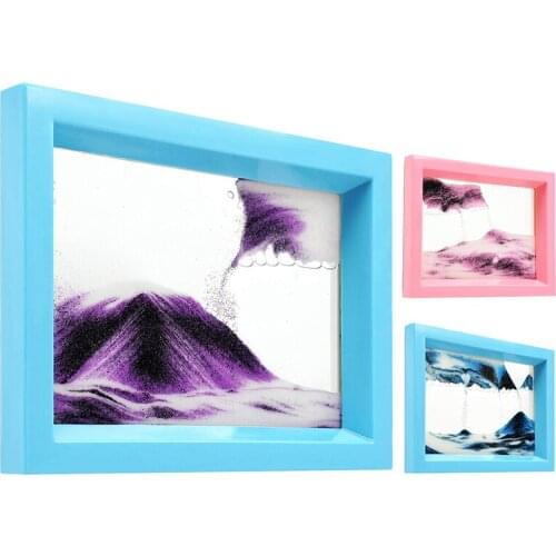 Moving Sand Art Liquid Motion Bubbler Picture Desktop Toy Voted Gift