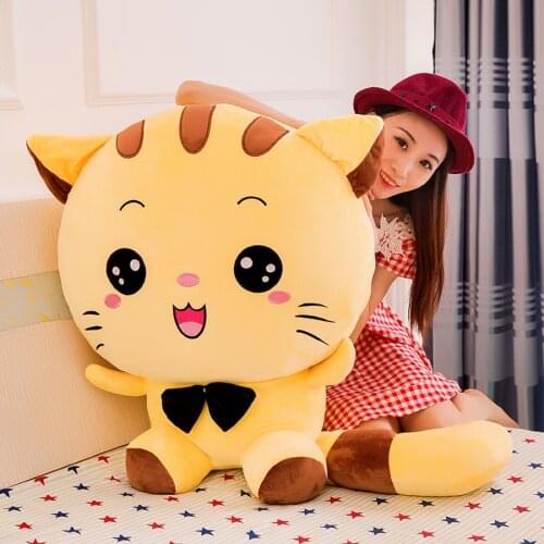 Giant Cat Plush Toys Soft Stuffed Animals Plush Pillow Cushion Stuf Doll for Children Birthday Gift 22-80cm Babi Cotton Cushions