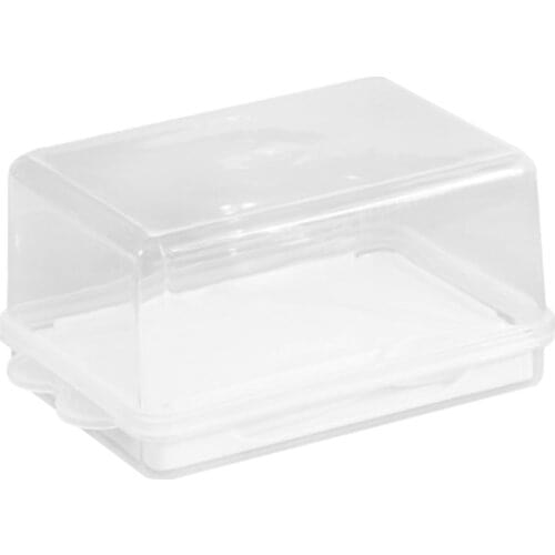 Butter Dish Box Holder Tray with Lid Knife Cheese Server Crisper Clear Container M6CE
