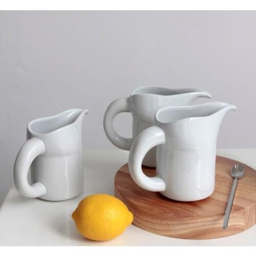 Solid White Coffee Mug Ceramic Drinkware Milk Breakfast Office Mug Gift Creative Design